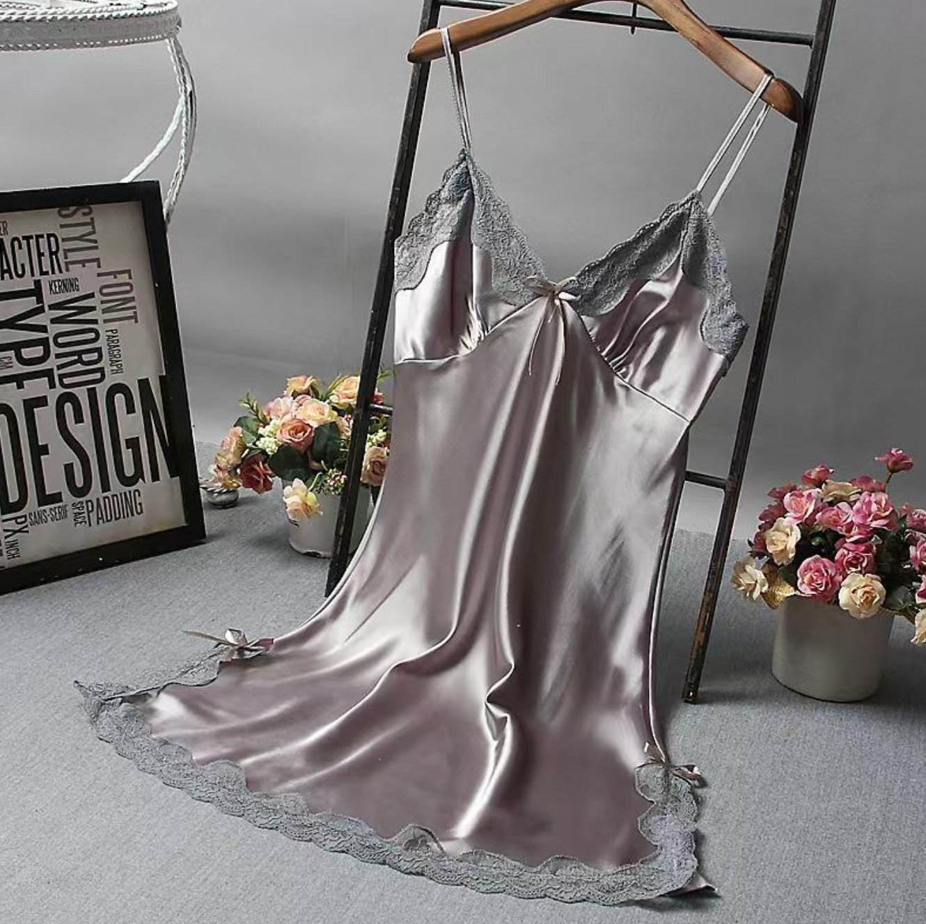 Elegant Lace Patchwork Nightdress