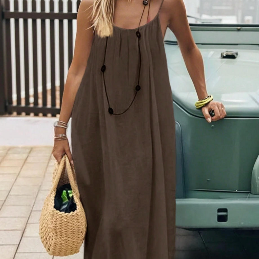 Loose-Fit Spaghetti Strap Dress