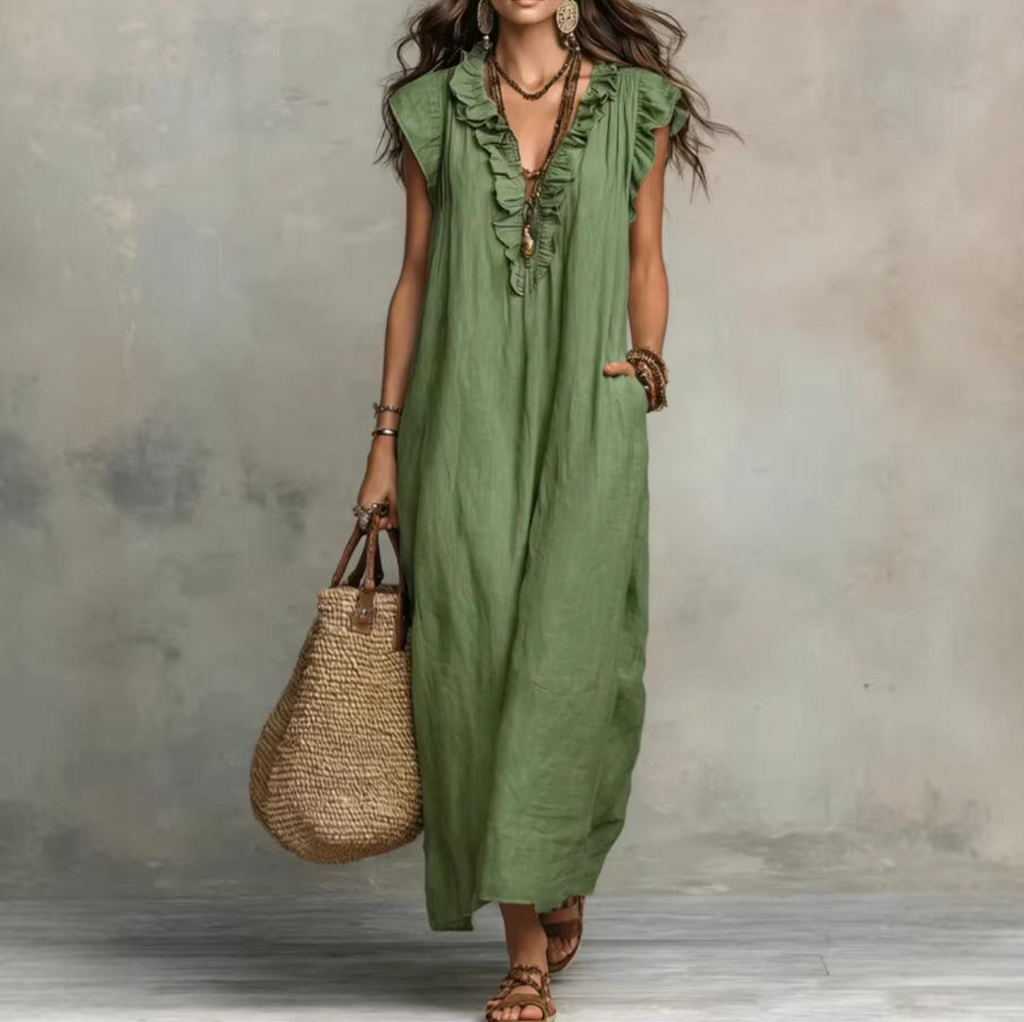 Women’s Elegant Patchwork Maxi Dress
