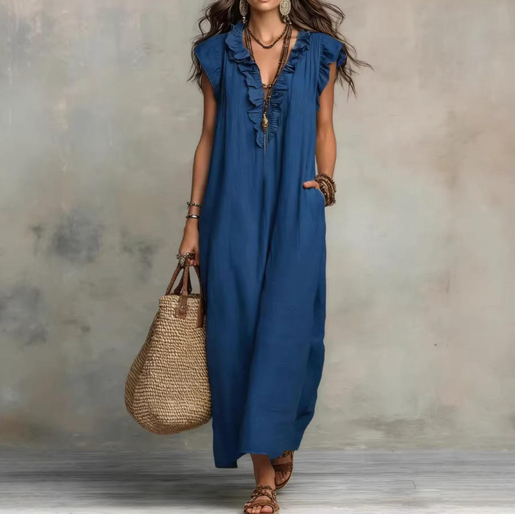 Women’s Elegant Patchwork Maxi Dress