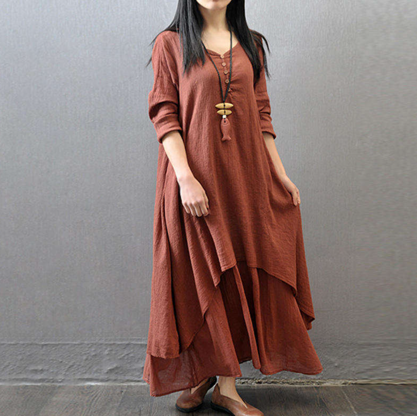Vintage Washable Women’s Midi Dress