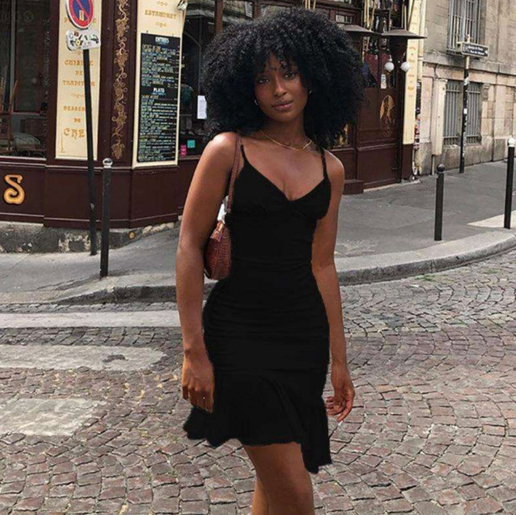 Vintage Casual Halter Midi Dress