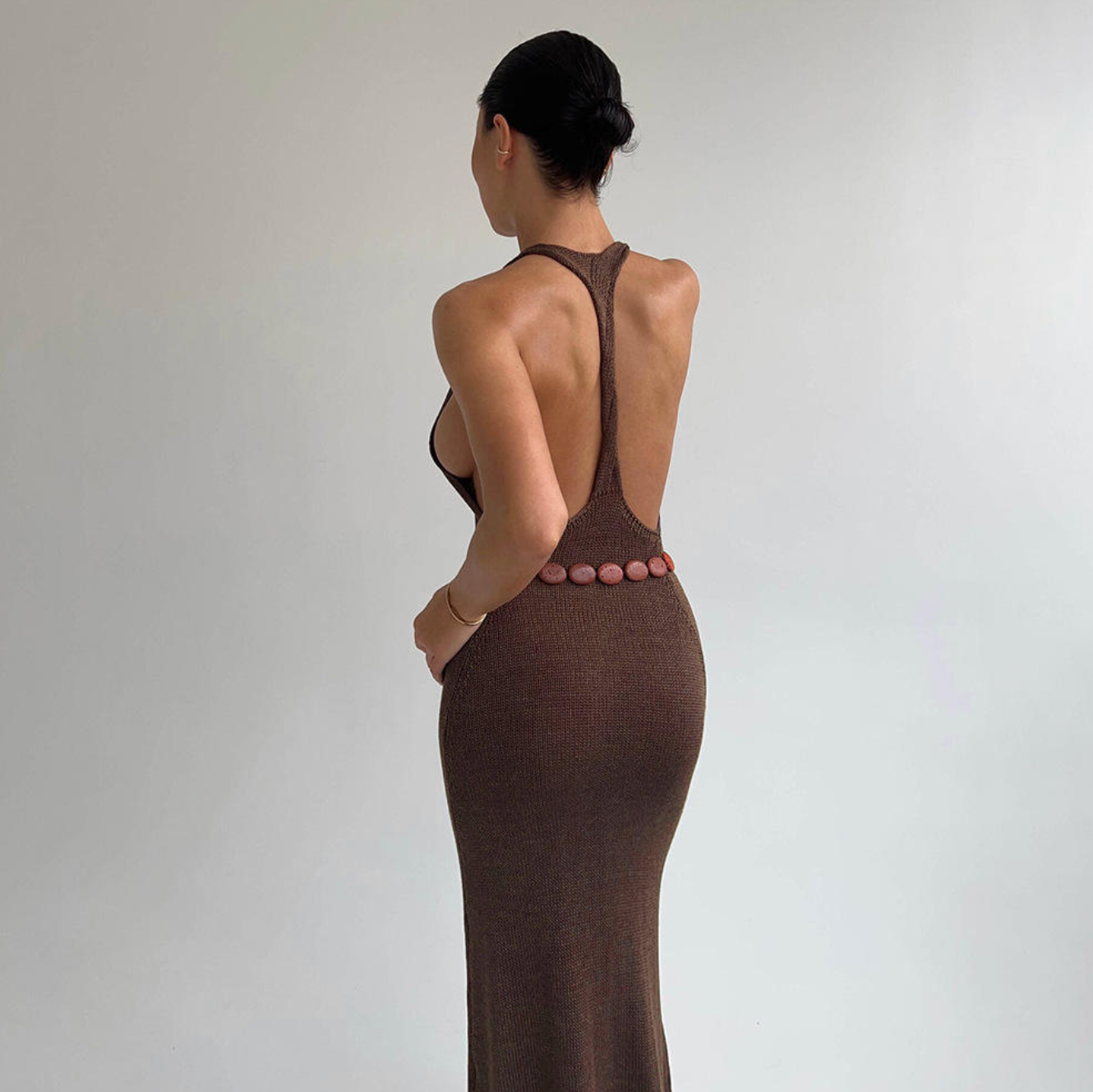 Women’s Knit Halter Maxi Dress