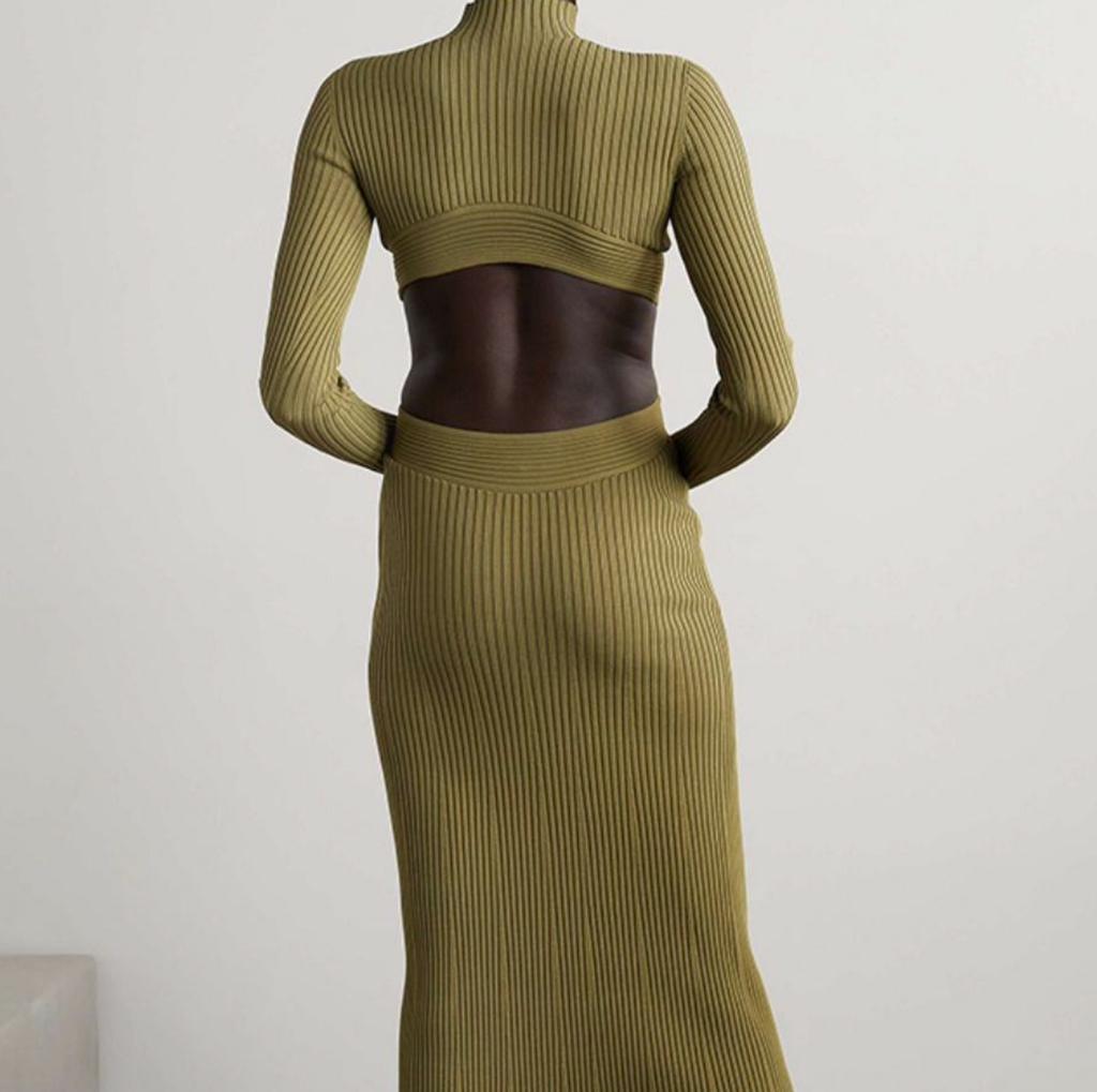 Women’s Vintage Army Green Casual Dress