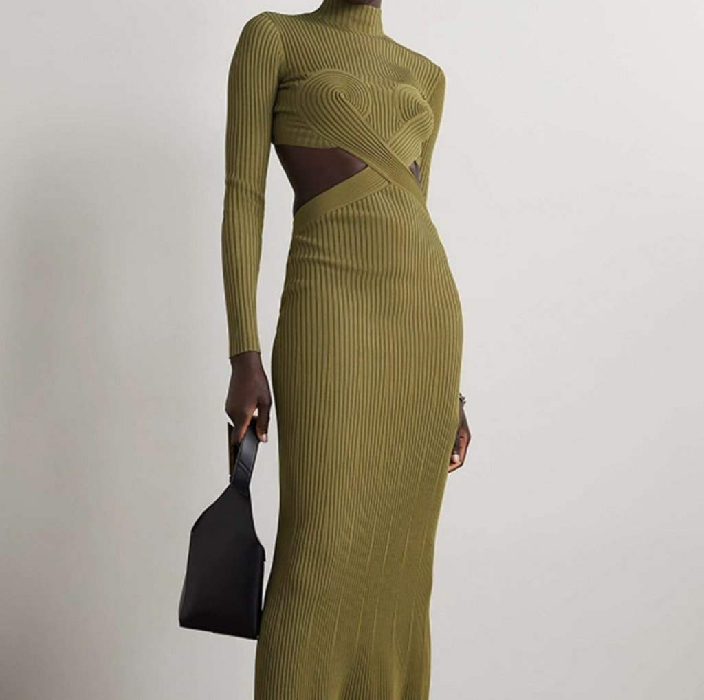 Women’s Vintage Army Green Casual Dress